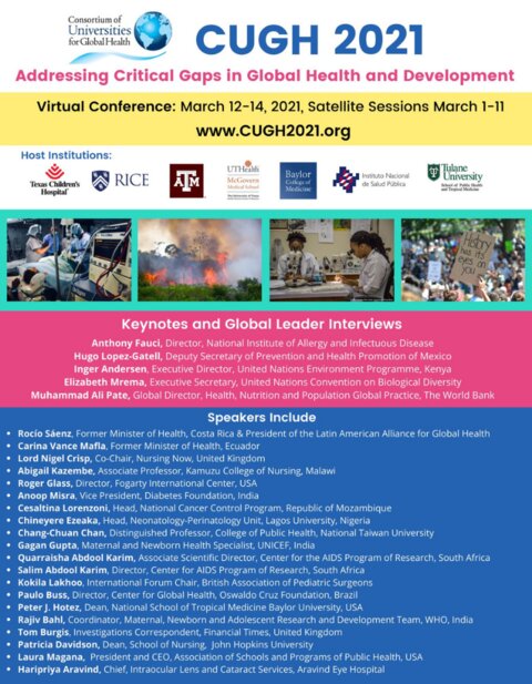 CUGH programme and speakers